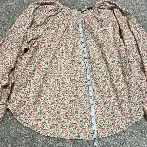 English Factory Blouse Size Medium Pink Ditsy Floral Long Sleeve Maxine - Picture 2 of 8